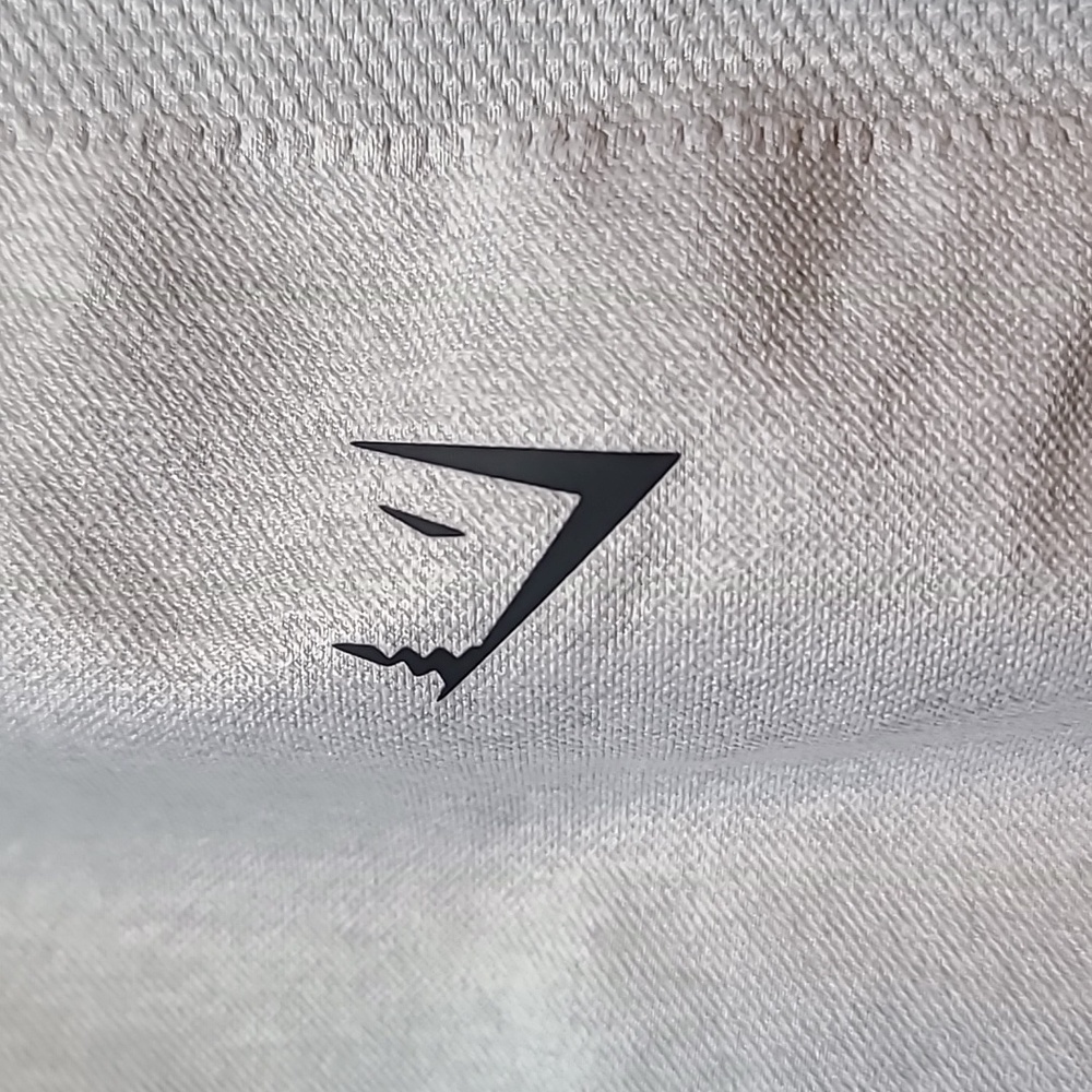 Gymshark FLEX SPORTS LONG SLEEVE CROP TOP Small Light Grey Marl - Picture 4 of 5